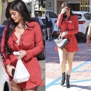 💕REALISATION PAR💕 The Alexandra Dress ~ Red Star Print Small